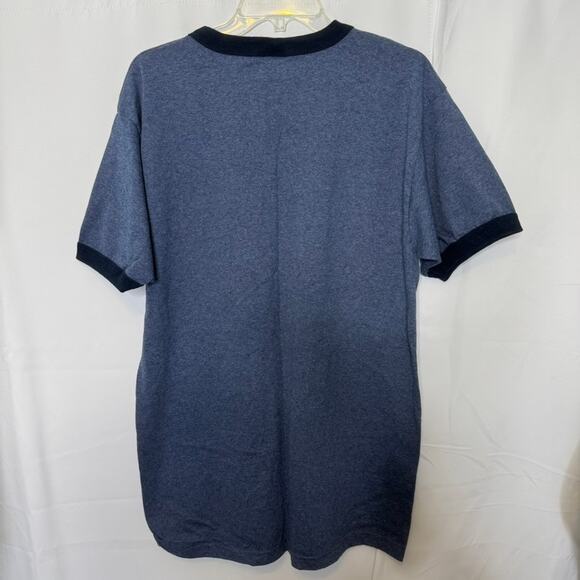 Cracker Jack Vintage Ringer T-Shirt Large Navy Blue Retro Graphic Alstyle Tee - Picture 2 of 7